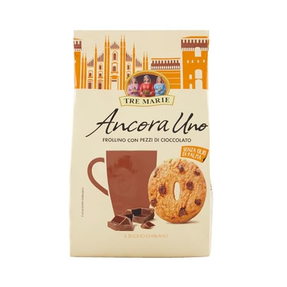 Tre Marie: "Ancora Uno " Biscuits with Chocolate Chips 350gr Packages 3 Pack Total 1.05 Kg
