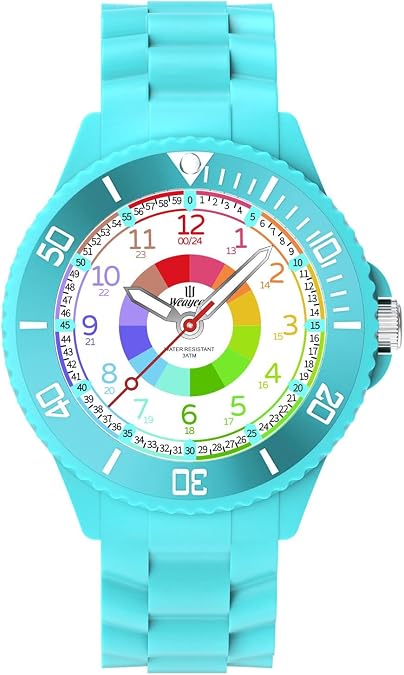 Kids Watch - Analog Watches for Kids -Boys and Girls Aged 5-16, Rotating Bezel, Soft Strap, Japanese Quartz Movement. Easy to Read and Learn Time