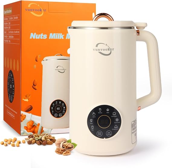 Nussmilchmaschine multifunktional automatisch hausgemachte pflanzliche Kuhmilch Soja Mandel Hafer Kokosnuss Saft1000ml Sojamilchmaschine