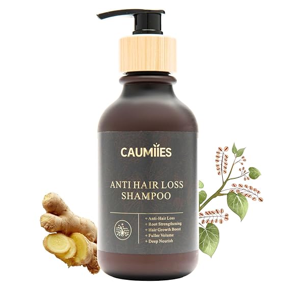 Caumies Herbal Anti-Hair Loss Shampoo for Thinning Hair | Refreshing Oil Control & Root Activation with Ginger & Polygonum Extract | Men & Women - 300ml