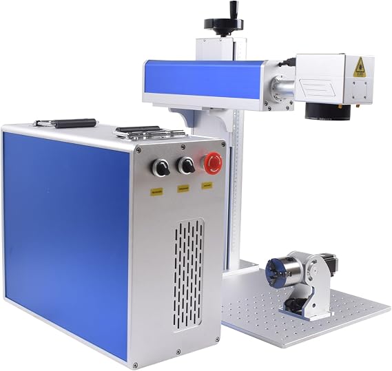Oabduz US Stock 60W JPT MOPA Fiber Laser Marking Machine for Jewelry Engraving with D80 Rotary Axis 175x175mm Lens (JPT MOPA 60W 175X175MM)