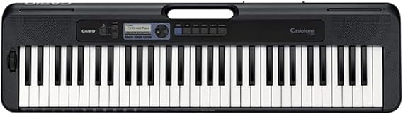 Casio Casiotone CT-S300 Portable Keyboard | Touch-Sensitive | 400 Tones, 77 Rhythms & Pitch Bend | Ideal for Music Creation Anytime, Anywhere | 61 Touch-Responsive Keys, 400 Tones, 77 Rhythms, Pitch Bend Wheel, USB-Midi, AC Adapter or 6aa Battery