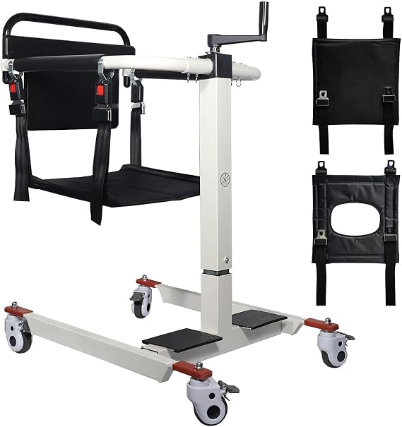 Patient Transfer Chair, Patient Lift Transfer Chair for Home, Transfer Wheelchair Patient Lift, Wheelchair to Car Transfer Devices, Patient Lift Aid, Height Adjustable, 275lbs (Upgrade)