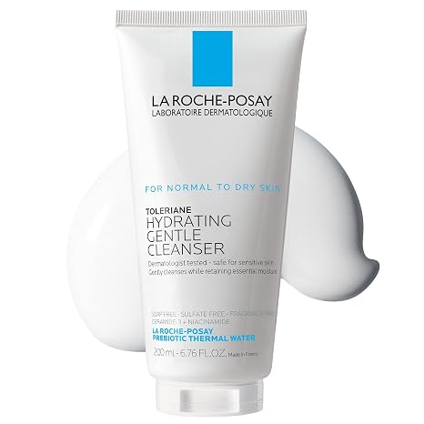 La Roche-Posay Toleriane Hydrating Gentle Facial Cleanser, with Niacinamide