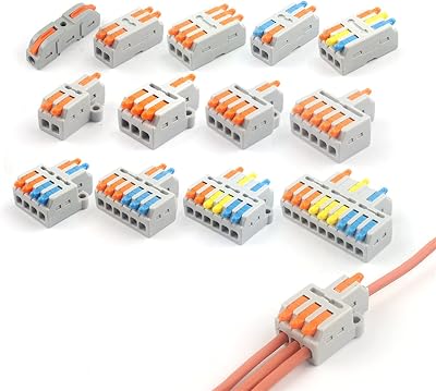 Mini Quick Wire Conductor Connector Universal Compact 23 Pin Splicing Push-inTerminal Block 1 in Multiple Out with Fixing Hole