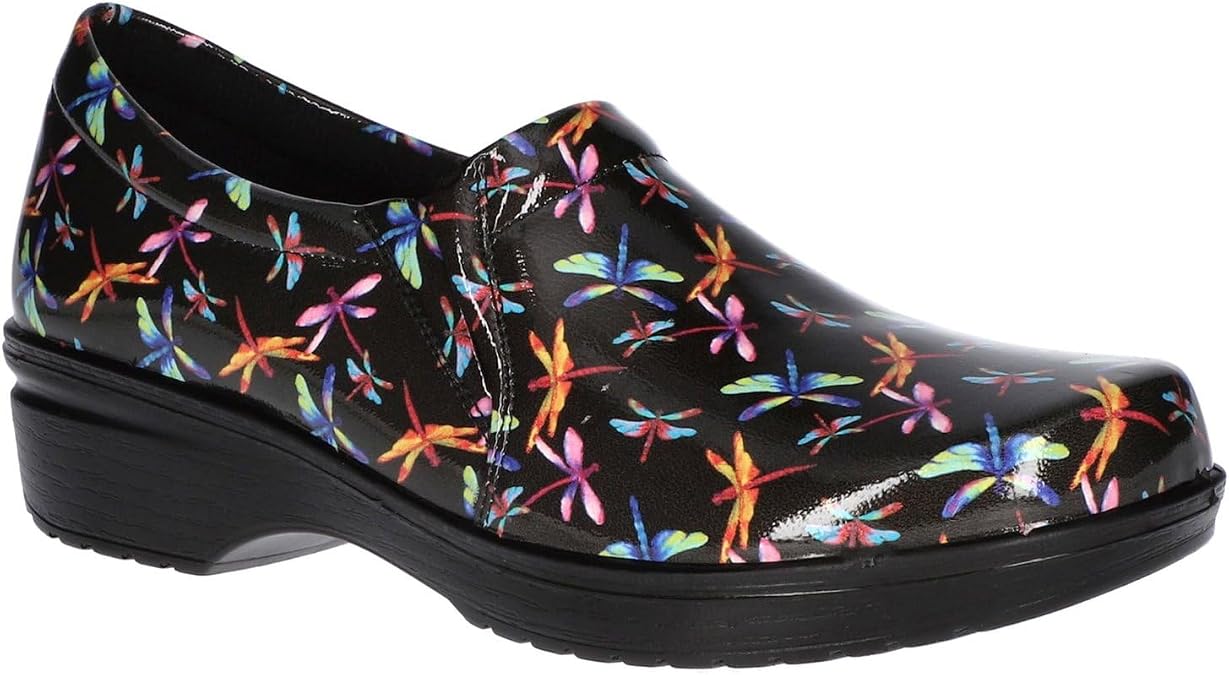 Easy Works Tiffany Women's Slip On, 9.5 C/D US, Dragonfly-Patent Multi