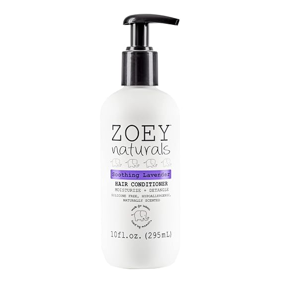 Absolutely Natural Zoey Naturals - Soothing Lavender Hair Conditioner for Kids, Tear-Free, Hypoallergenic, Paraben-Free, Cruelty Free, Made in USA