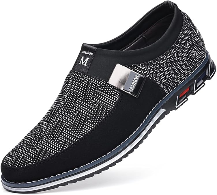 Veslesth Men Casual Shoes Sneakers Loafers Comfort Walking Shoes Fashion Driving Shoes Luxury Leather Shoes for Male Business Work Office Dress Outdoor