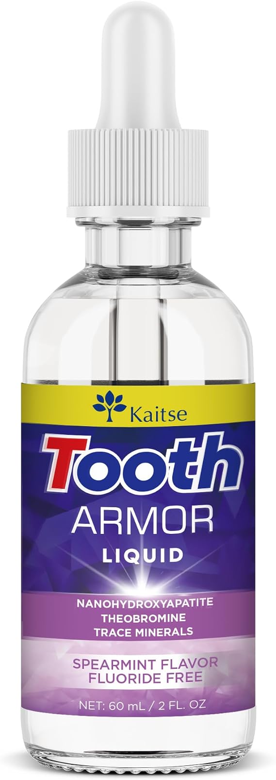 Original Tooth Armor Liquid: Nano Hydroxyapatite Daily Care Drops for Tooth Surface Support - Gentle Oral Care for Sensitive Teeth Fluoride-Free 1.5 FL OZ