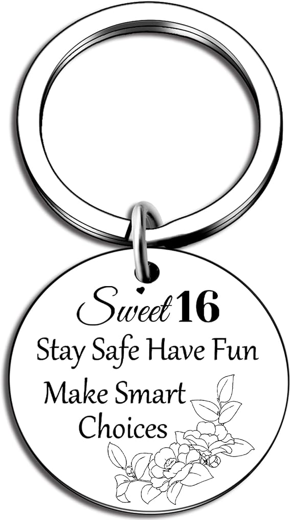 Ikacvb 16th Birthday Gifts For Girls Sweet 16 Gifts For Daughter Teen Girl Unique Jewelry Keychain For Teens Daughter