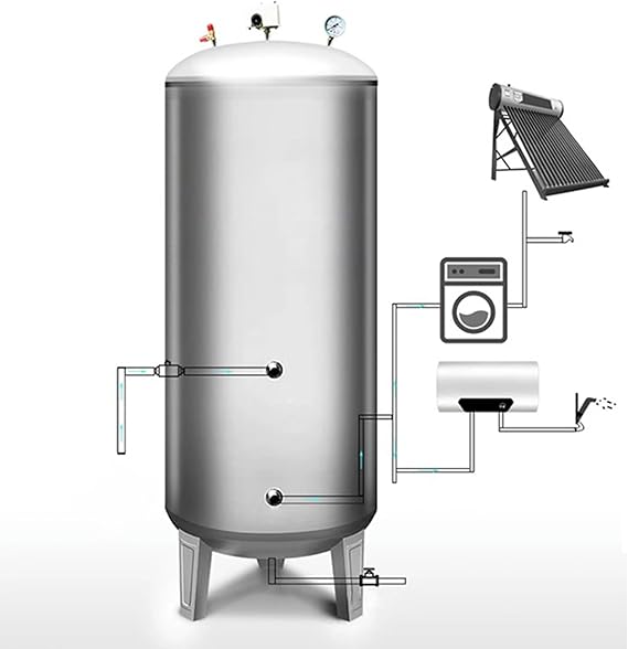 Pressure Vessel Pressure Tank 60 100 160 200 250 300 L Water Storage Pressure Tank 220 V Stainless Steel High Pre-Pressure Tank Portable Pressure Reservoir