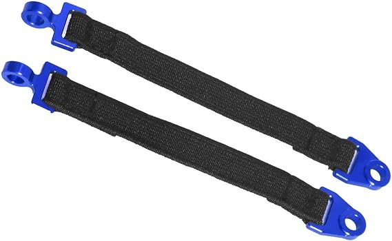 For Traxxas For UDR For Unlimited For Desert For Racer 1/7 RC Car Parts 2pcs Rear Suspension Shock Absorber Limit Band Straps Protective Rope RC Upgrade Parts(Blue)