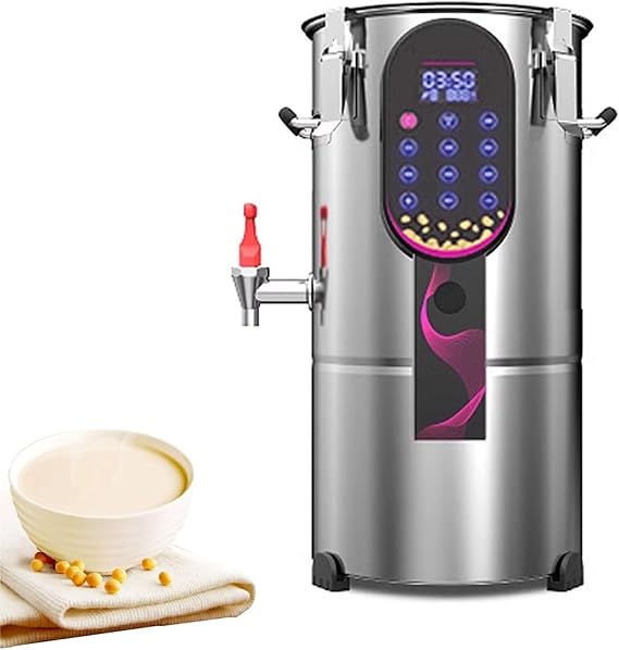 220V Commercial Soymilk Machine, 11L/18L/22L/30L/40L Electric Soy Milk Blender, with Removable Filter & Slag Separation, LED Smart Screen, for Soy Milk, Bean Paste, Corn Soup, Juice