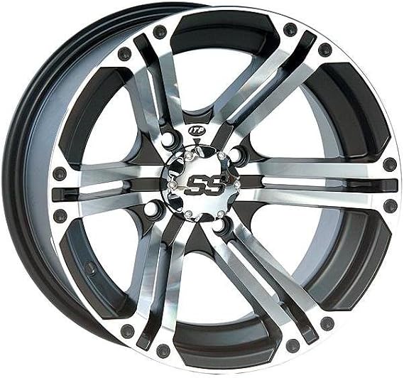 ITP SS ALLOY SS212 Black Wheel with Machined Finish (12x7"/4x156mm)