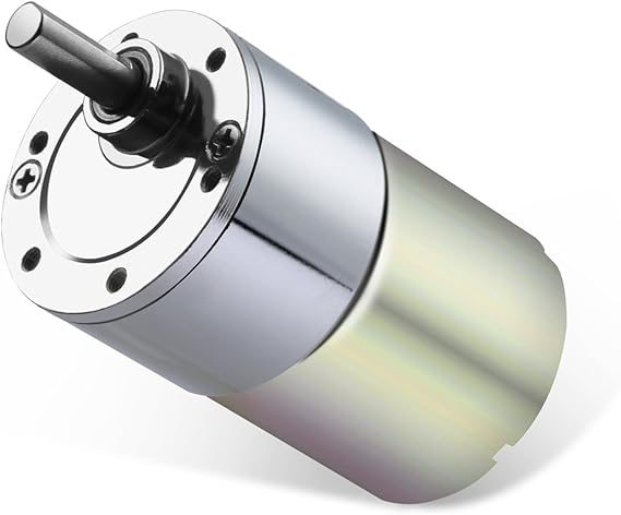 DC 24V 200RPM Gear Motor High Torque Electric Micro Speed Reduction Geared Motor Eccentric Output Shaft 37mm Diameter Gearbox