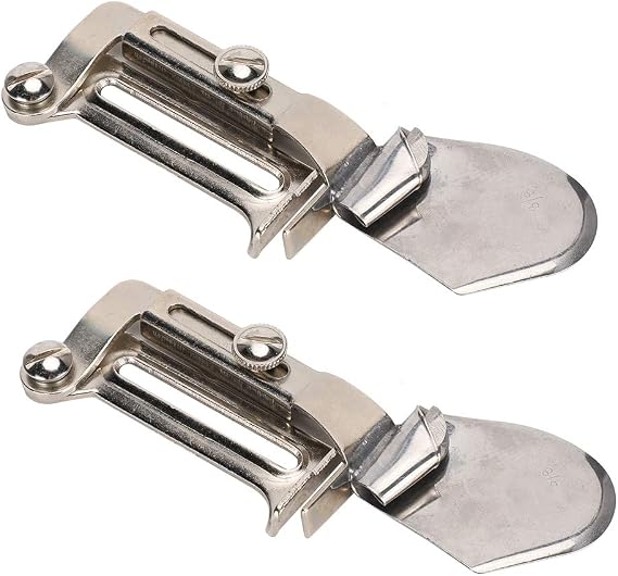 2Pcs Sewing Machine, Lockstitch Sewing Machine Hem Folder Binding Attachment Industrial Sewing Machine Flat Seam Folder Binding Attachment(3/8)