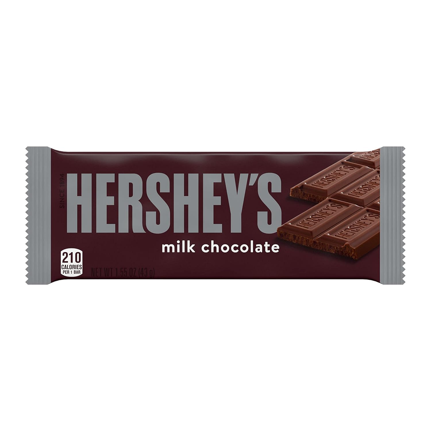 HERSHEY'S Milk Chocolate Candy Bar, 1.55 oz