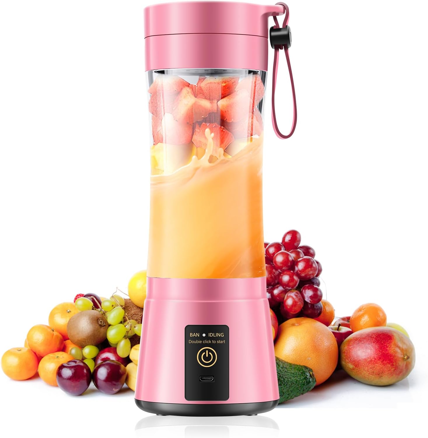 Cordless Personal Size Portable Blender - 380Ml Blender Smoothies and Shakes, BPA Free Traveling Juice Cup with Powerful Blending, Freshly Squeezed in SportsTravelHome