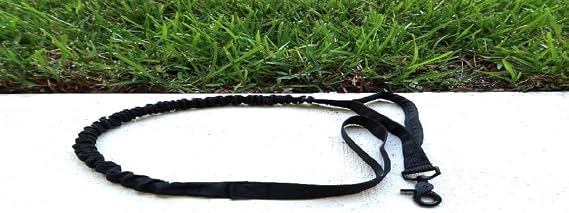 Tactical Bungee Dog Leash Heavy Duty Fast Dispatch 2 Handle Control Quick Release Cat Dog Pet Leash with Shock Absorbing Dog Training Leashes Black Color