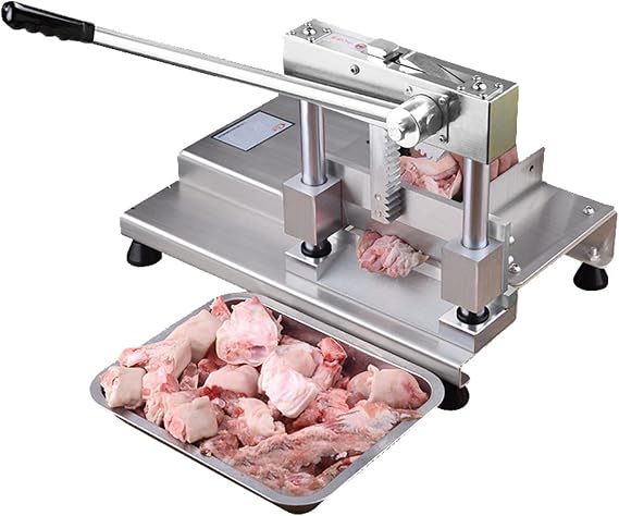 Bone Cutting Machine, Manual Guillotine Bones Cutting Machine Stainless Steel Blade Chicken Duck Bone Cutter Pig Ribs Meat Sawing Machine for Home Commercial for Cutting Bone Ribs