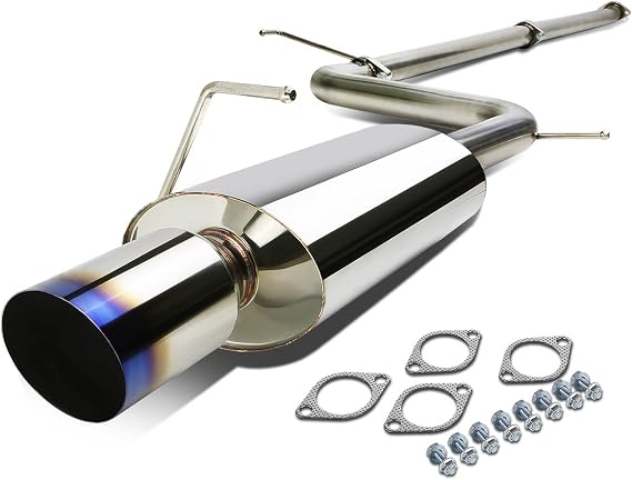 DNA MOTORING CBE-ME06L4-BT Stainless Steel Cat Back Exhaust System [Compatible with 06-09 Mitsubishi Eclipse 2.4L l4]