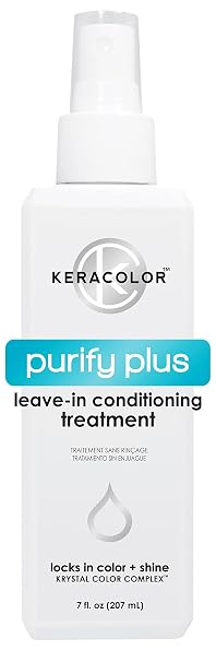 Keracolor Purify Plus Leave-In Conditioning Treatment for Fine to Medium Hair, Detangling, Neutralizes Hard Minerals, Color-Safe, 7 Fl Oz
