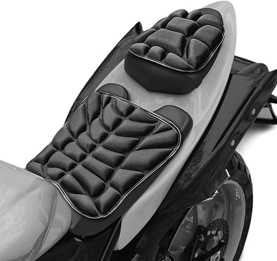 Motorcycle Seat Cushion for Suzuki Sixteen 125/150/Sky Wave 650 LX/Skydrive 125/Crossover/Sport, Gel Comfort Seat Cover with Breathable Pressure Relief Anti-Slip Shock Absorption Saddle Pads