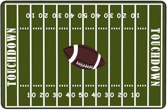 Sports AreaRug Retro American Football Field and Rugby Floor Mat Non-Slip Doormat Living Dining Dorm Room Bedroom Decor Carpet 20X32 inch