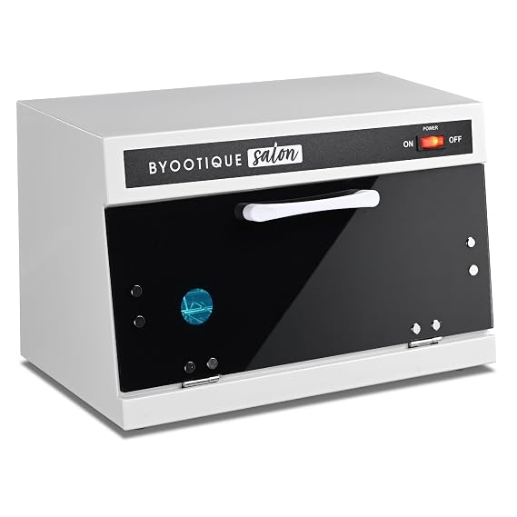 BYOOTIQUE 13L Nail Tool Cleaning Machine Cabinet 275nm Electric Towel Box | Blue Light,Nail Tool Cleaner Machine,for Manicure Clippers Facial Skin Beauty Salon Barbershop Spa