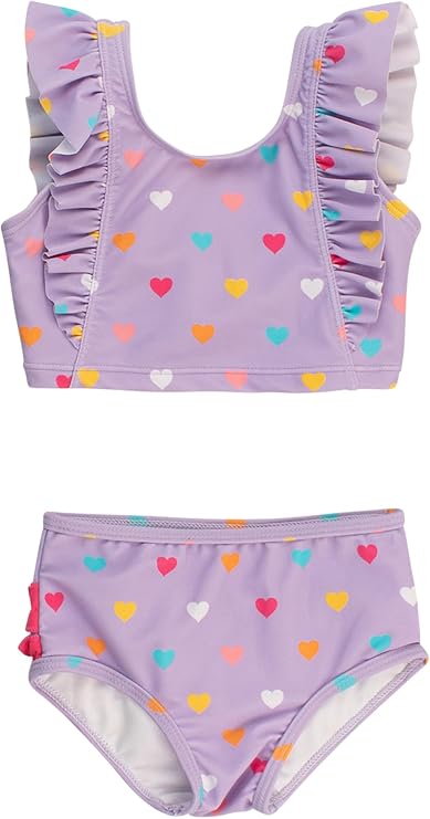 RuffleButts Baby/Toddler Girls Waterfall Tankinis - 2 Piece Swimsuit UPF50+