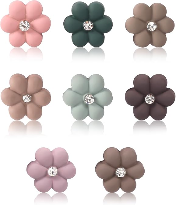 XIHIRCD 8pcs Magnetic Hijab Pins, Flower Shaped Small Hijab Magnets