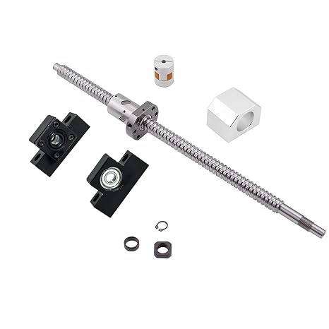 Ball Screw SFU1610 RM1610 Length 1100mm Diam 16mm with Ballnut and ballnut housing + end Supports EK/EF12 + Coupler for CNC, Length Approx 43.3 inch/ 1100mm