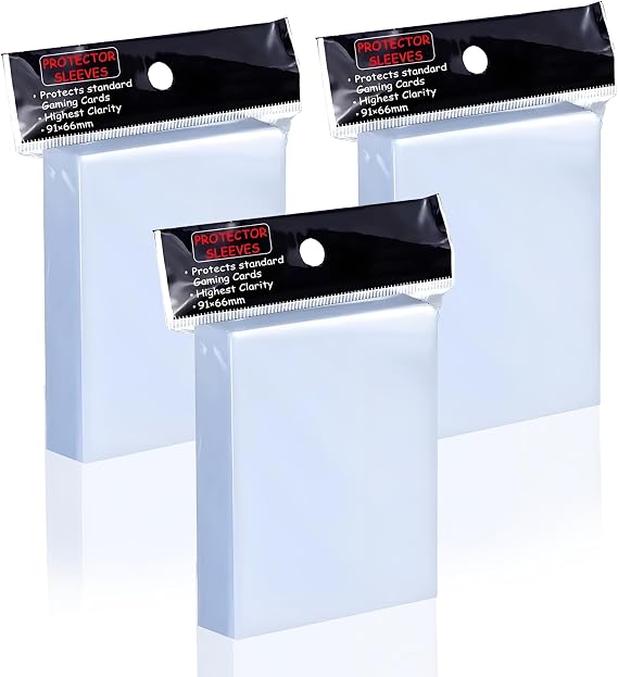 300 Pcs Card Sleeves Clear, Exact Fit Card Sleeves 66 * 91MM, Card Protector Sleeves, Top Loaders Semi Rigid Card Holders Perfect for MTG, Football, Sports, Game Cards