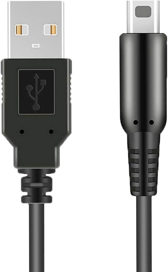 3DS USB Charger Cable, Power Charging Lead for Nintendo 3DS, 2DS, DSi - Black