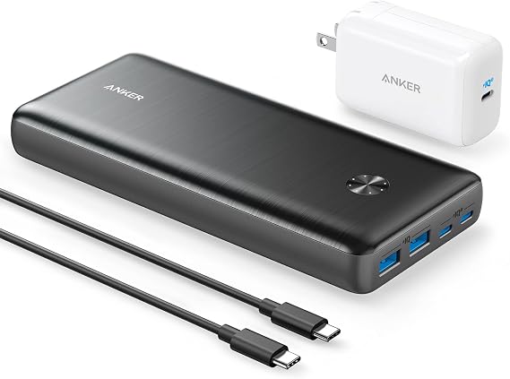 Anker Power Bank, 25.6K Portable Charger 87W Bundle with 65W USB-C Wall Charger, Works for MacBook, Dell XPS, Microsoft, Pixelbook, iPhone iPhone 15/15 Plus/15 Pro/15 Pro Max, Samsung, iPad, and More