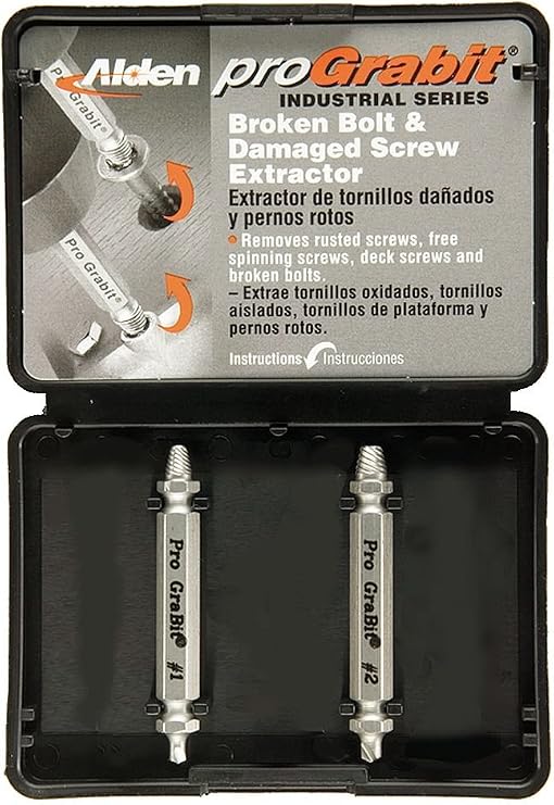 Alden 8420P Pro Grabit Broken Bolt and Damaged Screw Extractor 2 Piece Kit