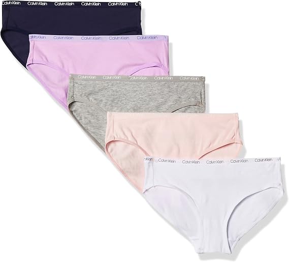 Calvin Klein Kids Girls' Modern Cotton Bikini Underwear 5-Pack