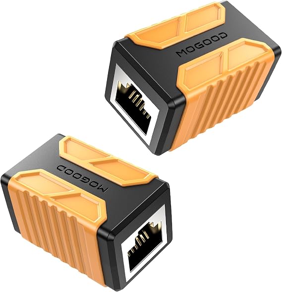 MOGOOD RJ45 Inline Coupler 10Gbps 2 Pack Cat 8 Cable Coupler | ethernet cable coupler Female to Female ethernet extension Compatible with Cat7 Cat6 Cat5e