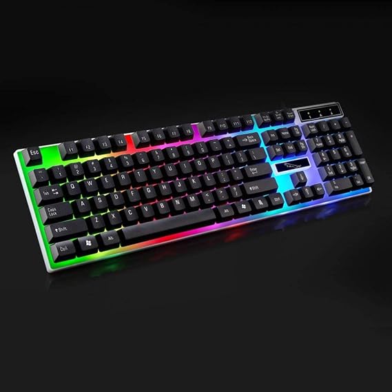 G21 USB Wired Mechanical Suspension Keyboard LED Colorful Backlit Gaming Keyboard Waterproof PC Computer Gamer