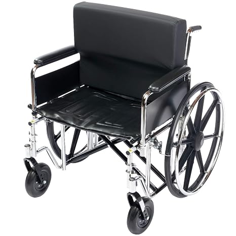Lacura Bariatric Comfortable Supportive and Spacious Wheelchair Back Pillow, Water-Resistant Cover, 26"