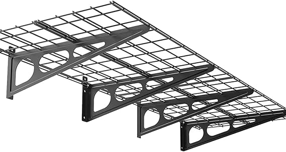 60 * 180cm Garage Wall Shelving,Wall Storage Shelf (1-Pack) (Black) Garage Storage Shelves