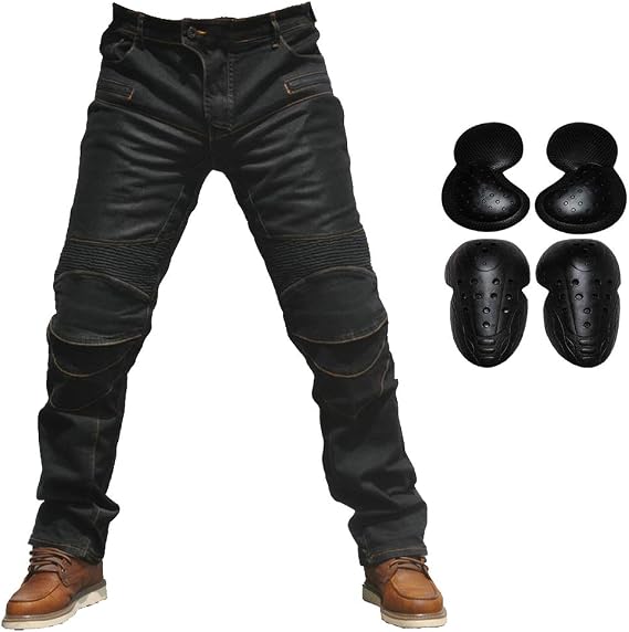 2019 Men Motorcycle Riding Jeans Armor Racing Cycling Pants with Upgrade Knee Hip Protector Pads