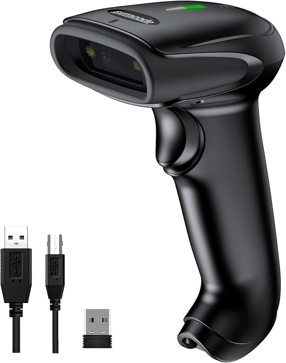 2D Wireless Barcode Scanner,Symcode Datamatrix PDF417 QR Code Handheld Reader for Screen and Printed Bar Code Scan, Works with Windows Mac and Linux PC POS