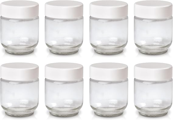 Euro Cuisine Glass Jars for Yogurt Maker, Set of 8