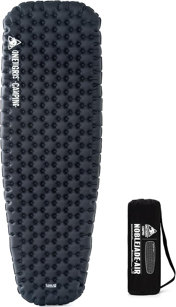 ONETIGRIS Noblejade R7.3 Insulated Sleeping Pad, Ultralight Air Mat | R7.3 insulated air pad with aluminum film insulation, rated to -22F for camping, backpacking and hiking