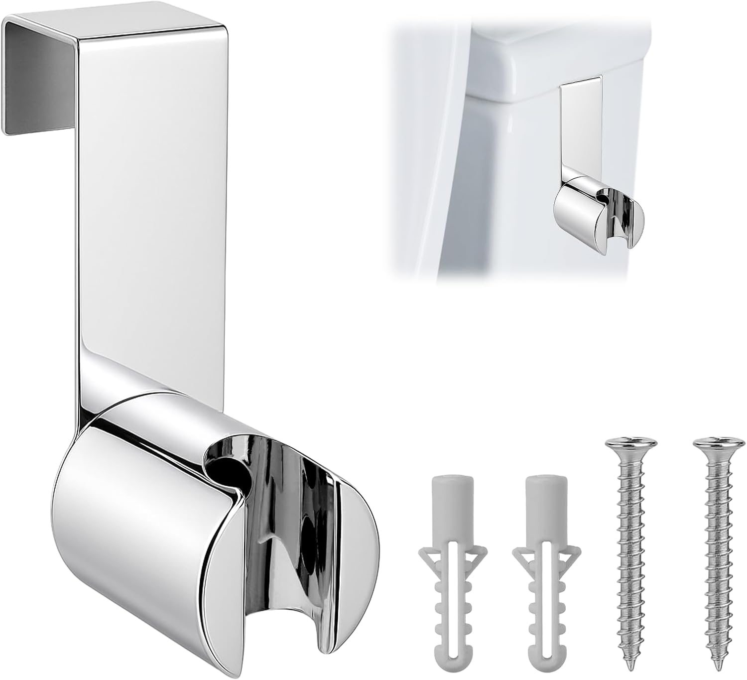 Handheld Bidet Sprayer for Toilet, Stainless Steel Hand Shower Holder Bidet Toilet Holder Hanging Bracket Bidet-Attachment for Bathroom Storage Hook