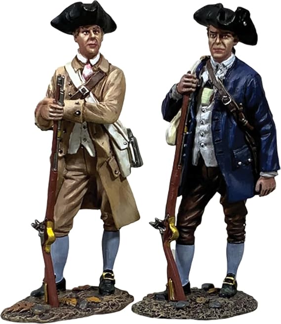 W. Britain American Revolution 16144 Two Brothers in Colonial Militia 1794 1:30 Scale Metal