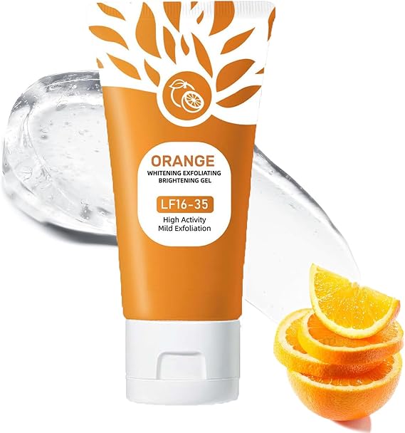 Orange Exfoliating Gel, 2025 New Orange Enzymes Exfoliating Brightening Gel, Organic EXFOLIATING Face and Body Scrub GEL, Deep Cleansing Moisturizing Facial Exfoliator, for All Skin Types (1pc, 50g)