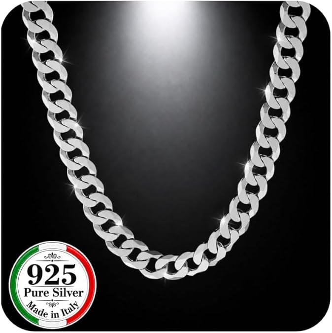 QUADRI - 925 Silver Chain Men's Necklaces - Necklace for Men | Silver Chain Men Made in Italy -