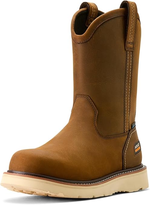 ARIAT Work Men's Rebar Wedge Pull-On Waterproof Work Boots